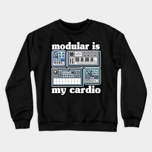 Analog Modular Is My Cardio Synthesizer Synth Sound Retro Crewneck Sweatshirt